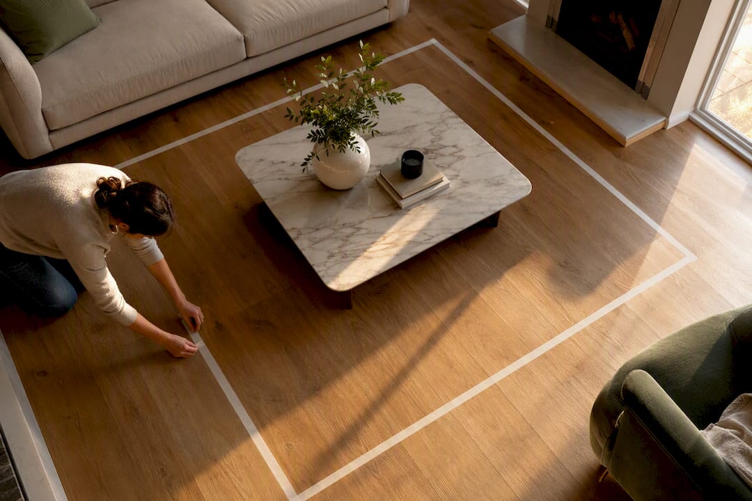 Tape It First: Living Room Rug Size for UK Homes on Homable